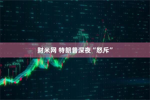 财米网 特朗普深夜“怒斥”
